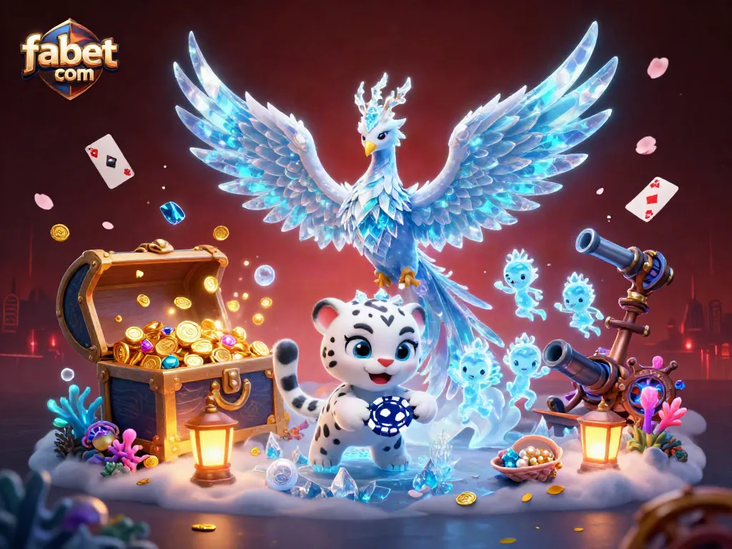 Experience the thrilling atmosphere of fabet com with colorful casino elements and dynamic gaming characters.