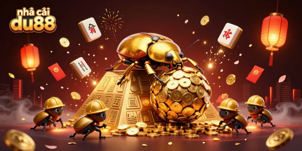 Engage with nhà cái du88 for exciting games like slots, featuring golden coins and dynamic action.