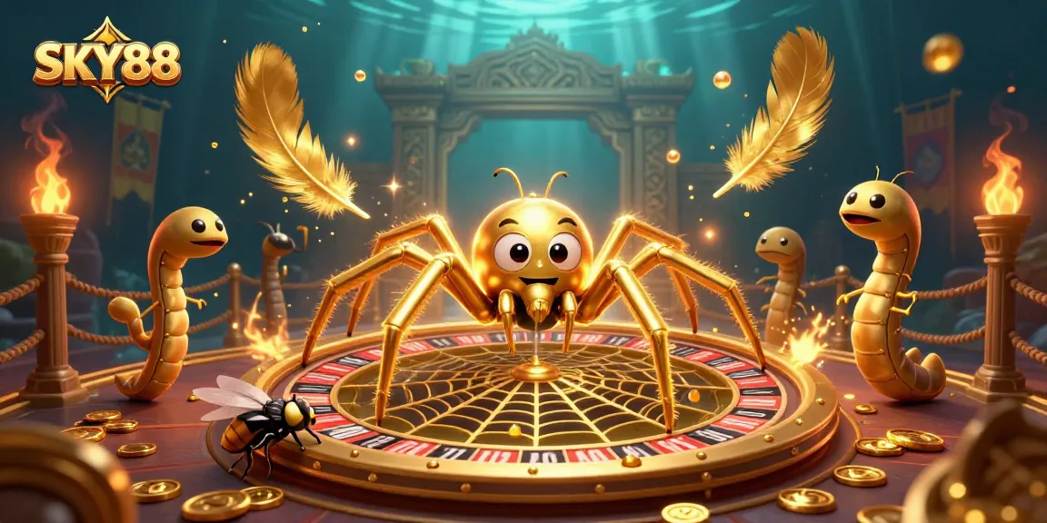 Engage with thrilling betting action at SKY88, where the roulette wheel and vibrant characters come alive!