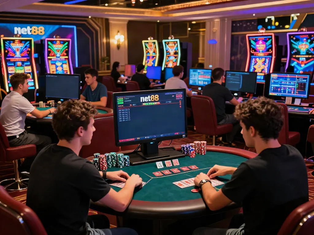Experience the thrill at https://net88.broker/ with players enjoying a vibrant online casino environment.