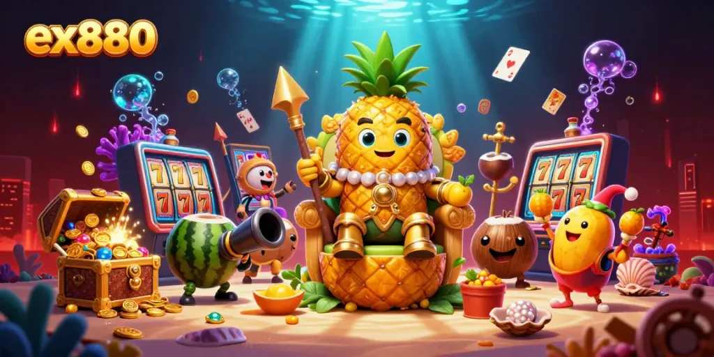 Experience winning strategies with ex880 through this vibrant casino-themed illustration