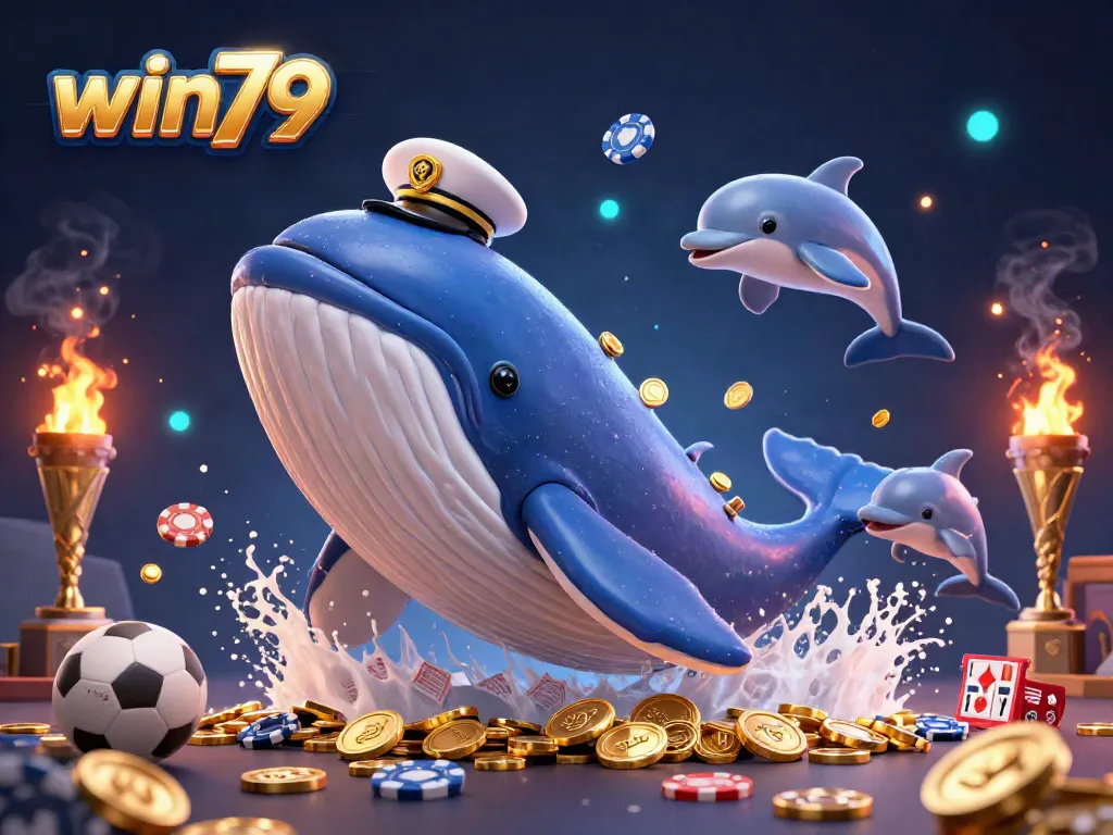 Engage in thrilling sports betting action with win79, illustrated by a whimsical sea scene.
