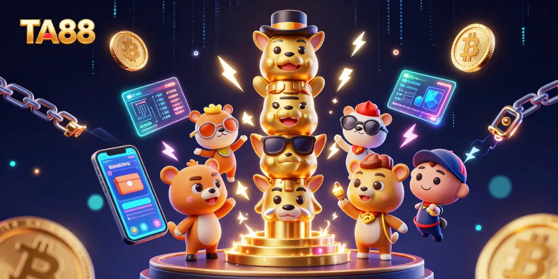 Experience the excitement of TA88 with vibrant 3D casino elements creating a lively bet experience.