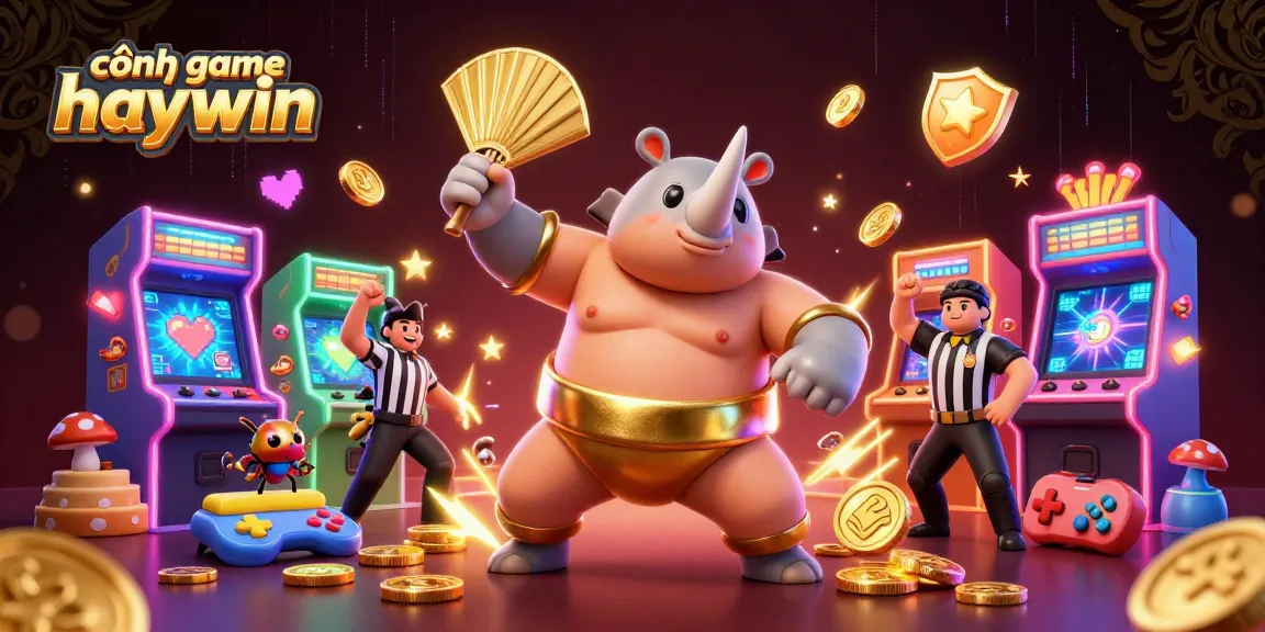 Play thrilling games at cổng game haywin with a captivating 3D casino showdown illustration.