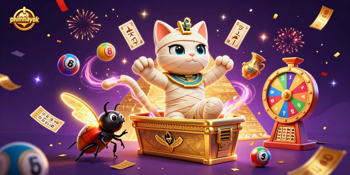 phimhayok illuminates the excitement of online casino gameplay with a dynamic illustration of gaming elements.